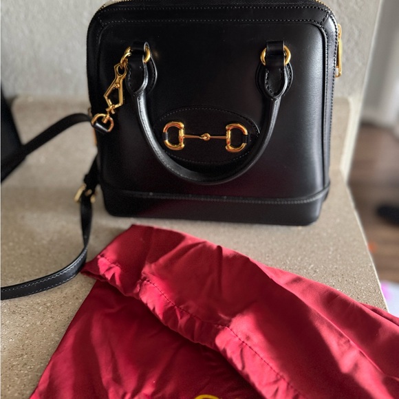 Gucci Black Crossbody Bag with Gold Accents - Picture 1 of 6